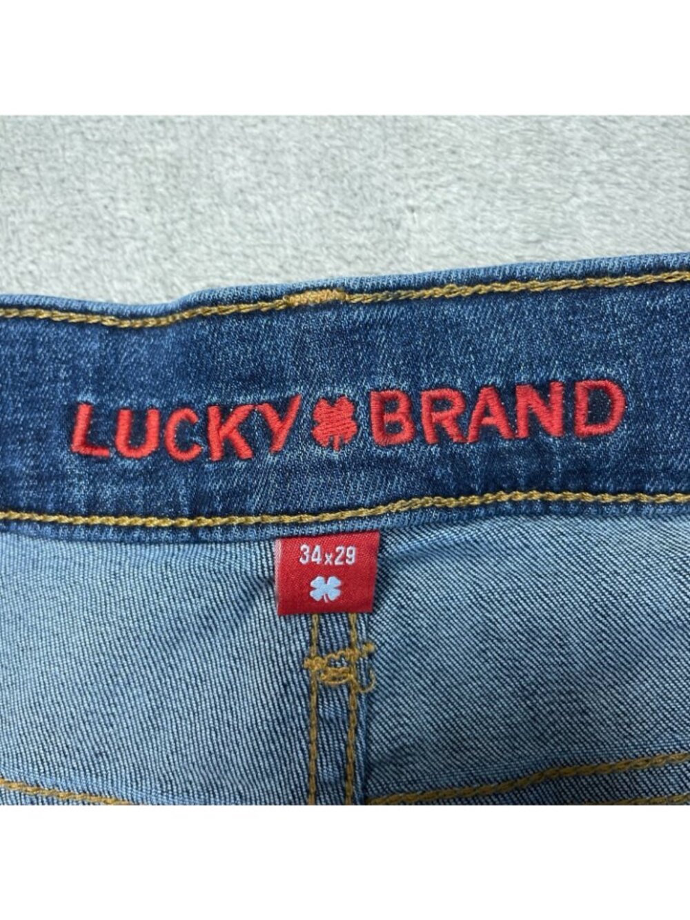 Lucky Brand 223 Straight Men's Size 34x29 Medium Blue Jeans Wash Denim d1647 - Picture 5 of 10